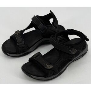 Abeo‎ Sandals Womens 10 N Black Leather Huntington BIO System Comfort Hiking